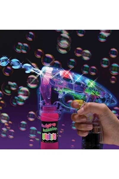 CAN OYUNCAK Köpük Tabancası Flash Bubble Gun Pilli Sesli Işıklı Müzikli Köpük...