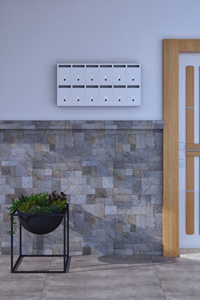 rafineritasarım نظام قفل صندوق البريد أبيض 12 قطعة