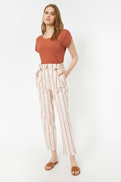 Koton Striped Women's Trousers