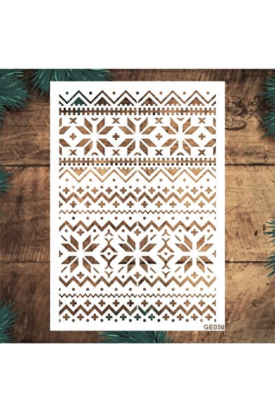 STENCİLTASARIM Stencil Tasarım Ge056 - Dekoratif Duvar Ve Eşya Boyama Şablonl...