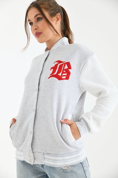 VOLT CLOTHİNG Unisex Κεντημένο Κολλεγιακό Μπουφάν
