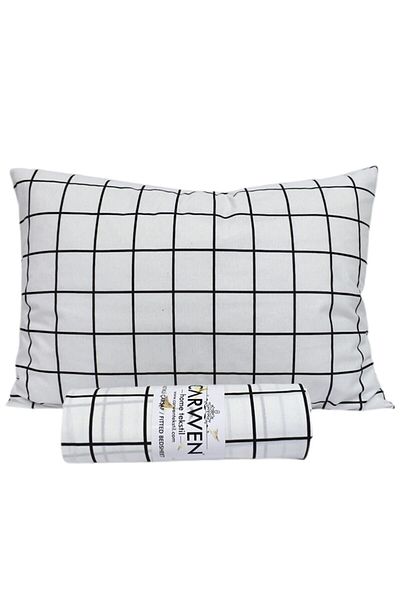 CARWEN TEKSTİL King Size Ranforce Cotton Fabric Elastic Sheet Set 180x200 Cm Crwcbc11