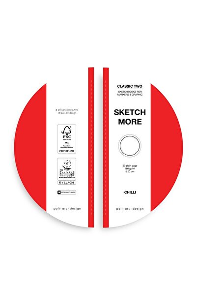 Poli Art Design دفتر رسم دائري D20cm للعلامة والرسم