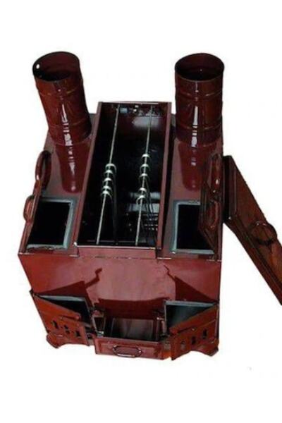 DEMİRAYTARIM Demiray Emaye Büyük Boy Tokat Tandır Sobası + Şiş 10 Adet