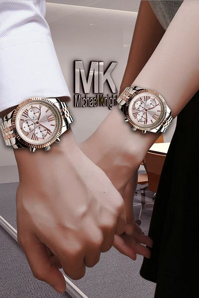 Michael Knight Dear Couple Wristwatch 2 Watches in Special Box
