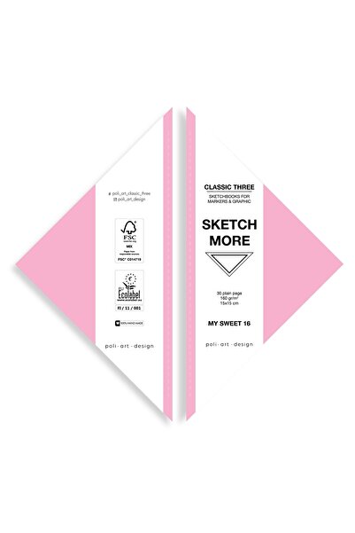 Poli Art Design Üçgen Eskiz Defteri (suluboya Ve Grafik Için) Watercolour Tri...