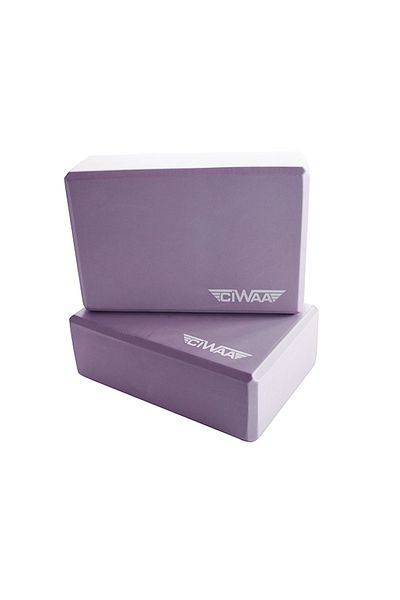 CIWAA Double Yoga Block - 2 Yoga Blocks - Eva Yoga Block Set Purple