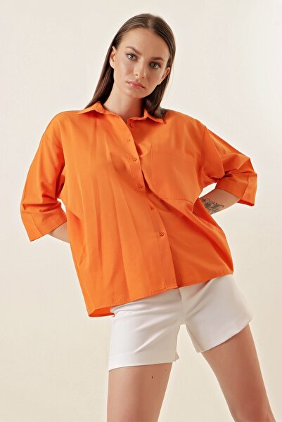 Bigdart 20124-es nagyméretű zsebes ing - narancssárga