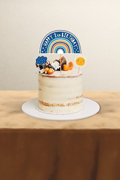 Hey Parti Boho Baby višebojna dekoracija za tortu sa temom za 2-godišnju devo...