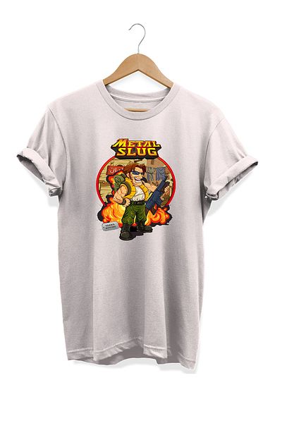 remonz Μπλουζάκι με στάμπα Metal Slug 100% Cotton Plus Size