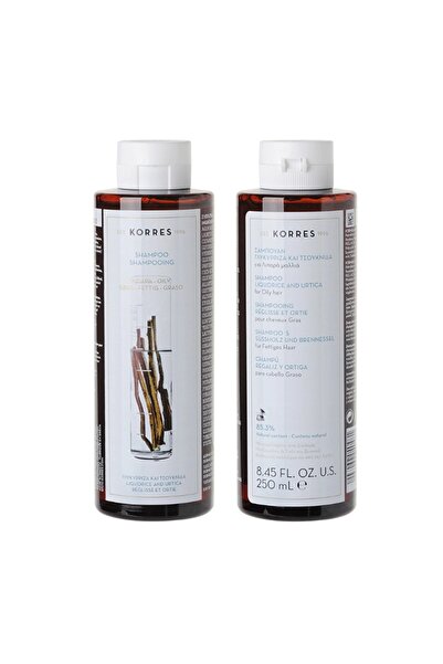 korres Lawes Liquorice & Urtica Yağlı Ve Ince Telli Saçlar Için Hacimlendirici Doğal Şampuan 250ml.