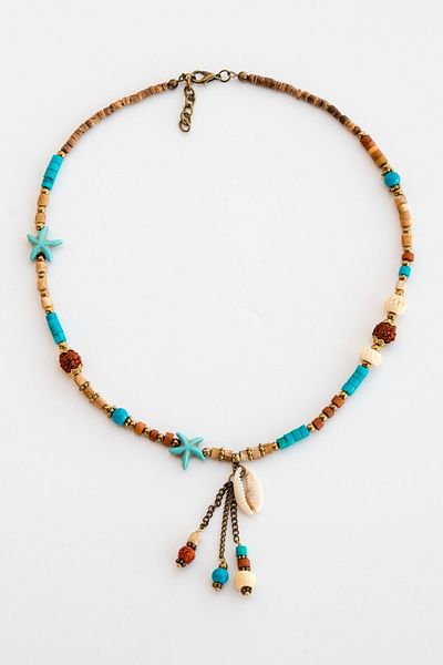 Lila Rosa Star Figured Ethnic Authentic Necklace
