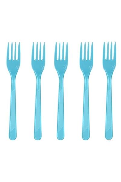 ZERO LAND FLZ - 25 قطعة شوكة بلاستيكية زرقاء