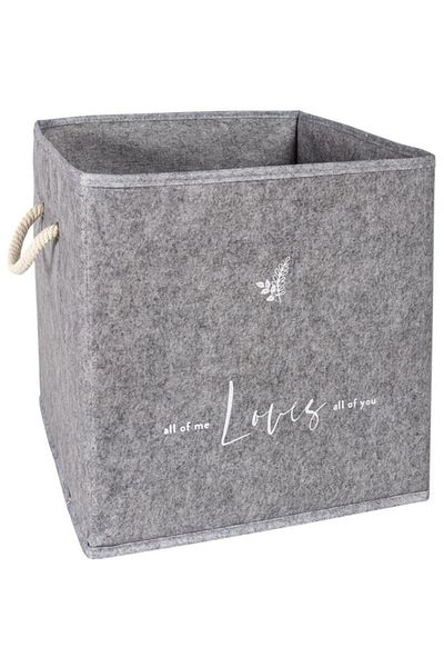 Smyak Felt Shelf Organizer Basket Foldable Storage Box Printed Multi-Purpose Box 30*30*30