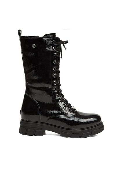 Pierre Cardin 52069-3076 Black Wrinkled Women's Boots