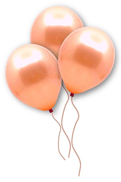 Huzur Party Store Rose Gold Renkli Metalik Balon 10 Adet Bakır 30 Cm Doğum Gü...