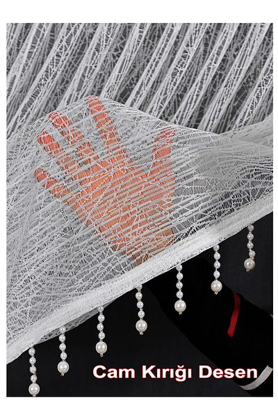 Briz Perde New Season Trend Sports Patterned Double Breasted Tulle Curtains Suitable for Living Rooms and Guest Rooms Closed Pleated