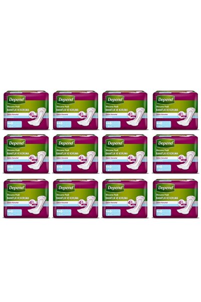 Depend وسادة المثانة النسائية العادية 12 عبوة من 6 قطع