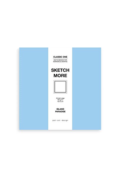 Poli Art Design Kare 15x15 Cm Eskiz Defteri Marker Ve Grafik Için Classic Ske...