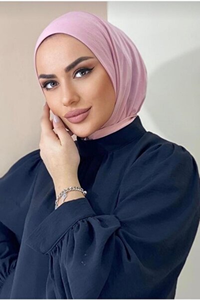 Ayselcehobi Pembe Kadın Çıt Çıtlı Hijab Eşarp Bone Şal