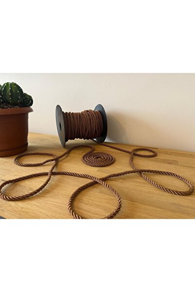 myrope Bükümlü Kordon 50 Metre Halat Ip 6mm Renge Renk Taba Renk