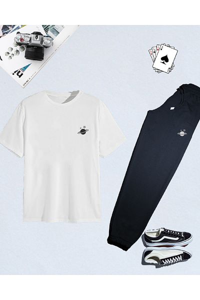mw memowear Unisex Saturn Boxing Λεπτομερής Συνδυασμός Καλουπιών Jogger