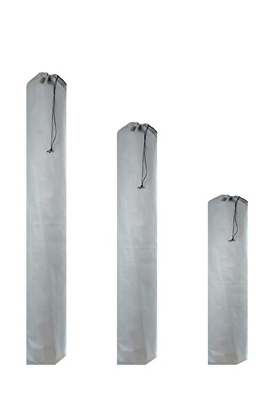 reax 3 Adet Halı Hurcu - Halı Ambalajı- Gri Tela Kumaş - Bağcıklı Halı Hurcu  Halı Poşeti