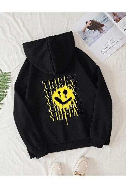 LOUİSA Φούτερ με κουκούλα Oversize Trippy Design