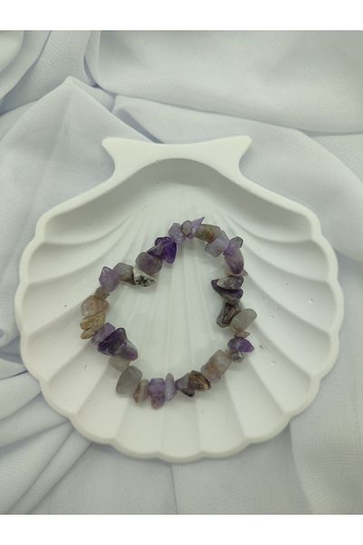 Senseour Amethyst Broken Natural Stone Bracelet