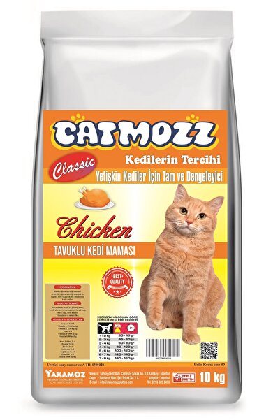 CatMozz Classic Tavuklu Yetişkin Kedi Maması 10 Kg