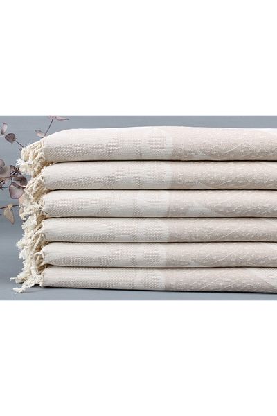 Kayra Export بيشتيمال بيج فاتح بيشتيمال بيشكيري مقاس صغير 45x95 سم قماش غسيل قطني
