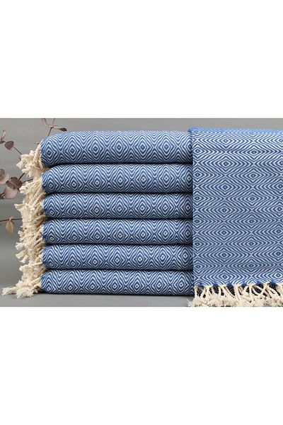 Kayra Export بيشتيمال ساكس قطن أزرق مقاس صغير بيسكير 45x90 سم بيسكير صغير قطن عضوي