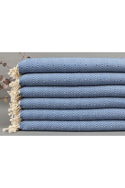 Kayra Export بيشتيمال ساكس قطن أزرق مقاس صغير بيسكير 45x90 سم بيسكير صغير قطن عضوي