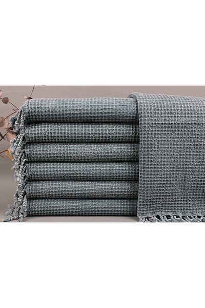 Kayra Export بيشتيمال رمادي حجم صغير 50x100 سم قطن بيشتيمال للياقة البدنية