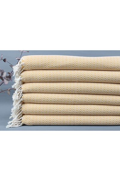 Kayra Export إبريق شاي بيشتيمال خردل بيشتيمال مقاس صغير 50x100 سم منديل صغير من القطن