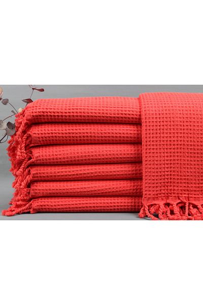 Kayra Export بيشتيمال بيشتيمال أحمر 90x170 سم قطن بيشتيمال حمام بيشتيمال للتخييم بيشتيمال