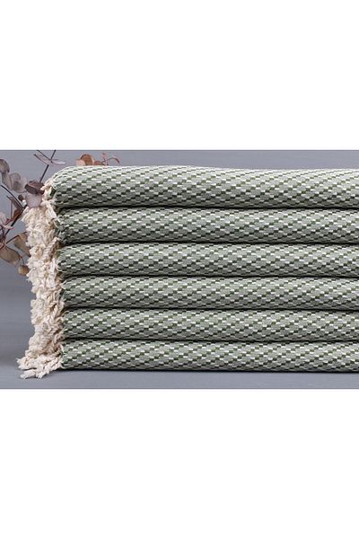 Kayra Export منشفة قطنية خضراء مقاس 95 × 170 سم - بالجملة، حمام وملابس زفاف