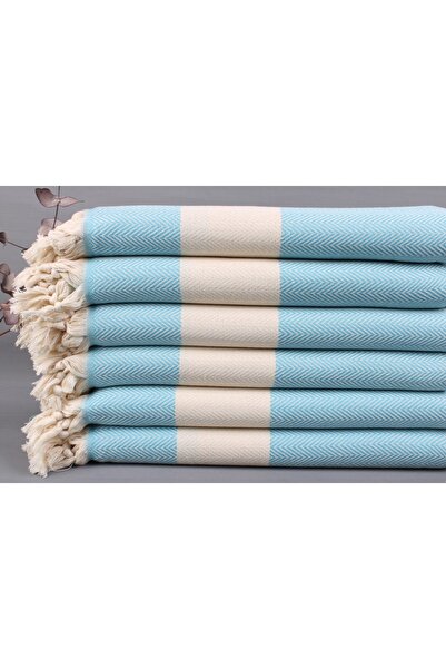 Kayra Export Peştemal Turkuaz Organik Pamuk Peştemal Organik Peştemal 100x180...