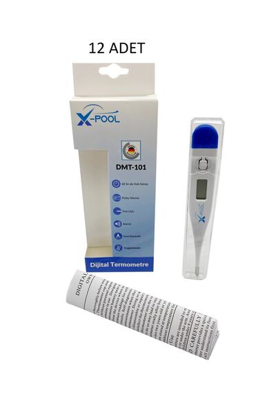 X Pool Dmt 101 Dijital Kalem Tipi Koltukaltı Beden Derecesi, Ateş Ölçer,12 Adet