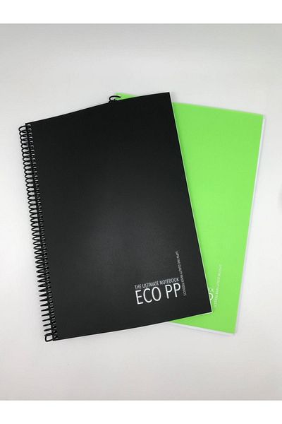 Gıpta Eco Pp Spiral Pp Cover Notebook A4 80 coli Pătrat Pachet 2