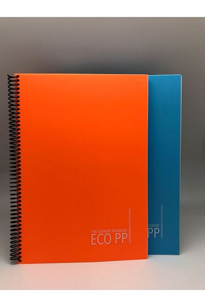 Gıpta Eco PP Spiral PP Cover Notebook A4 100 Sheets Checkered Pack of 2