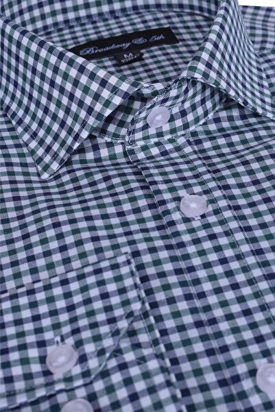 Ottomoda Ekose Kareli Uzun Kollu Italyan Yaka Regular Gömlek,b5-014