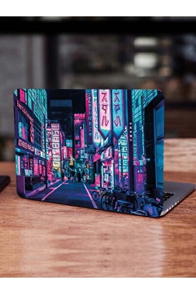 TasarıMarketi ملصق الكمبيوتر المحمول الذي يحمل عنوان Tokyo Neon Street لجهاز الكمبيوتر المحمول والكمبيوتر المحمول Macbook