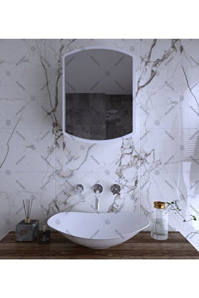 rivomo Beyaz Dekoratif Banyo Dolabı Üst Modülü