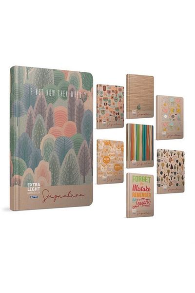 Gıpta Sıgnature Thread Stitching Hard Cover 17x24 160 Notebook fără linii