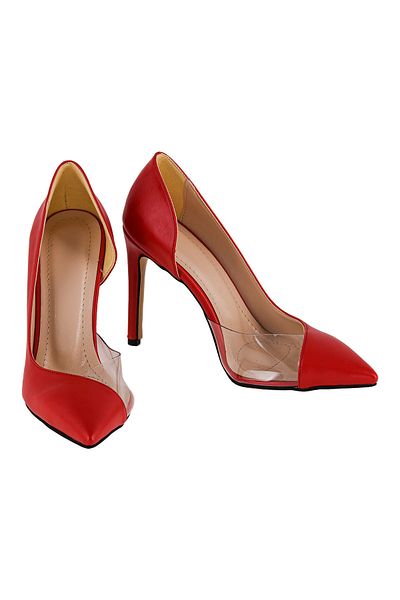 JustBow Women's Red Heeled Shoes
