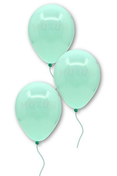 Huzur Party Store Water Green Macaron Balloon 50 Pieces 30 Cm Pastel Color Party Balloon Soft Color Birthday Party Concept