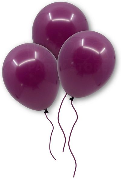 Huzur Party Store Plum Balloon 10 Pieces 30 Cm Pastel Color Dark Purple Party Balloon Birthday Party Concept
