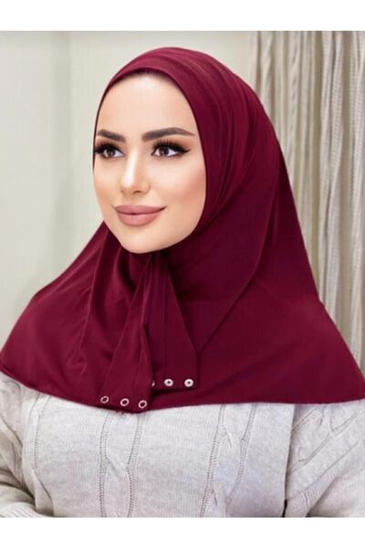 Generic Brand Eșarfă roșie Claret pentru damă Hijab Bone Shawl