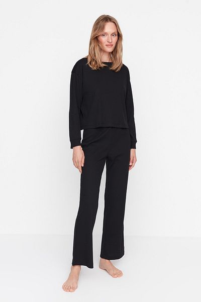 Trendyol Collection Pajama Set - Black - Plain